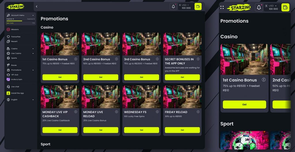 Starzino Promotions Starzino promotions.